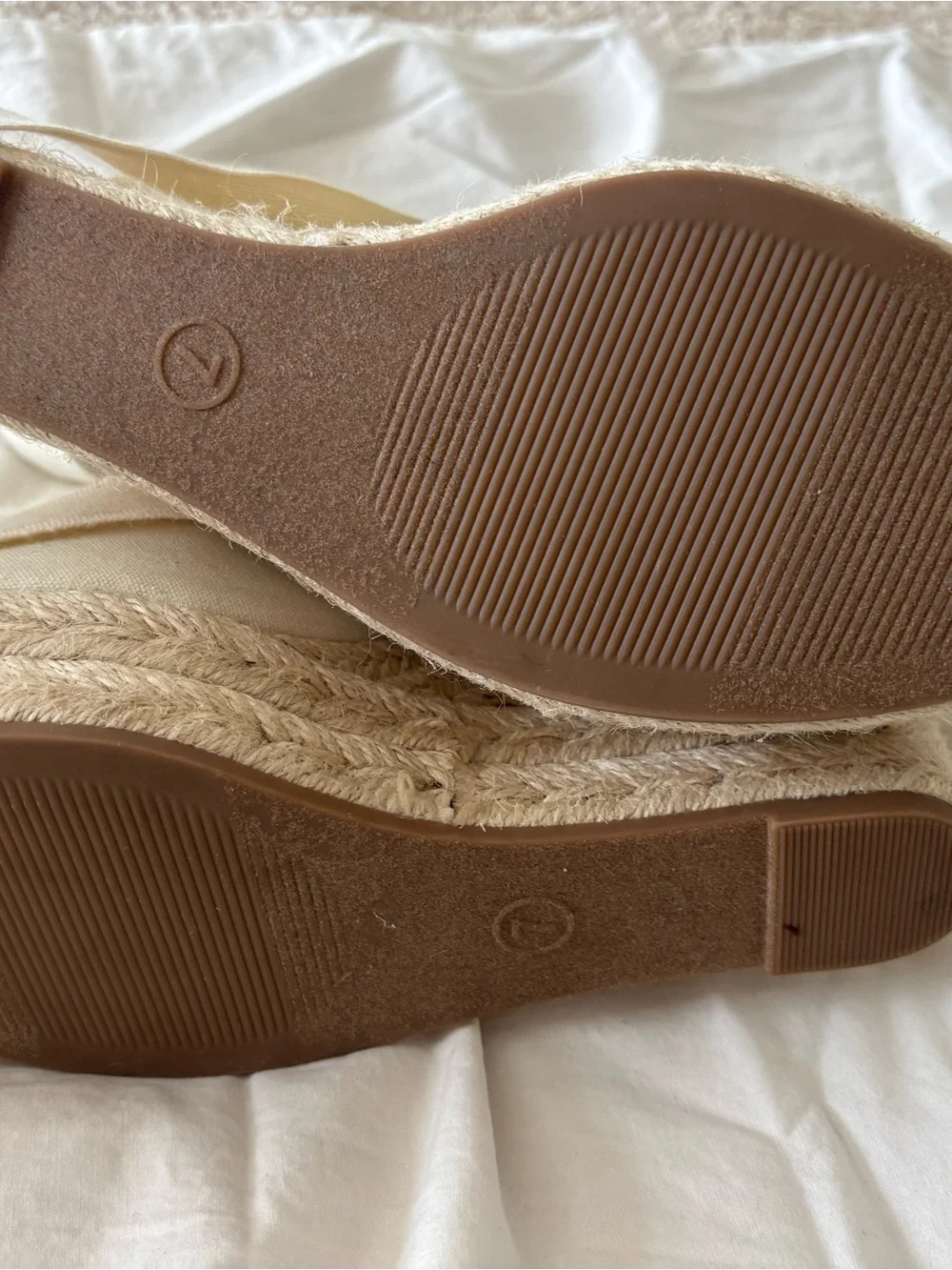 Universal Thread Canvas Espadrille Wedge Sandals in Cream - Women
